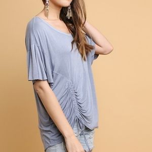 Grey side tie tunic
